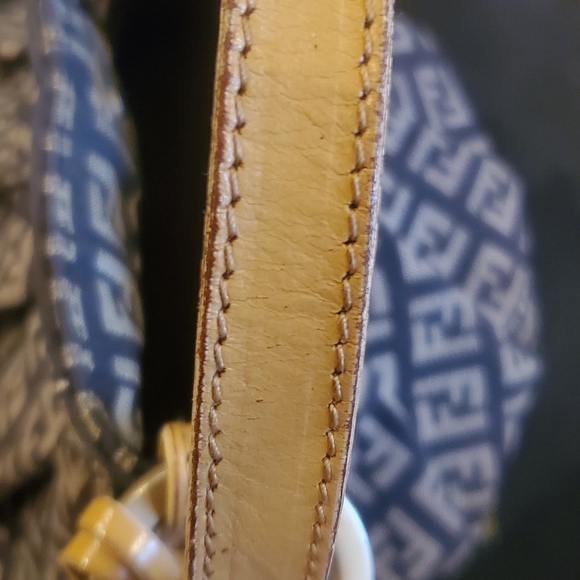 Authentic pre-owned rare Fendi mini chef bag in zucca canvas - Picture 5 of 6